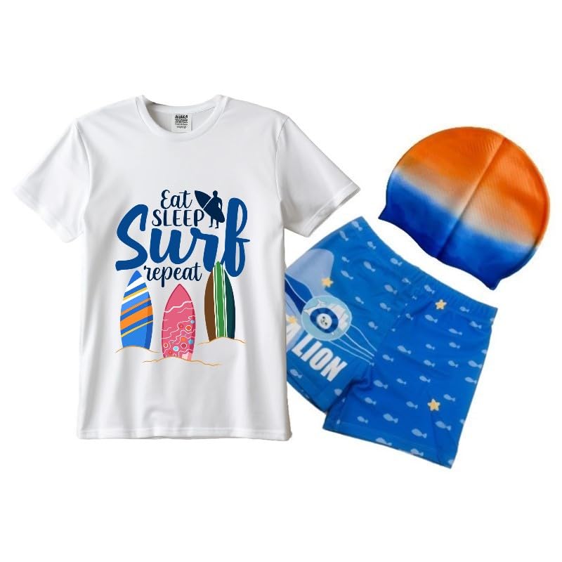 Image of Swimming Costume for Kids Boys (Style-P15, Assorted Trunk Design /Color May Vary, Customize to Select Accessories)