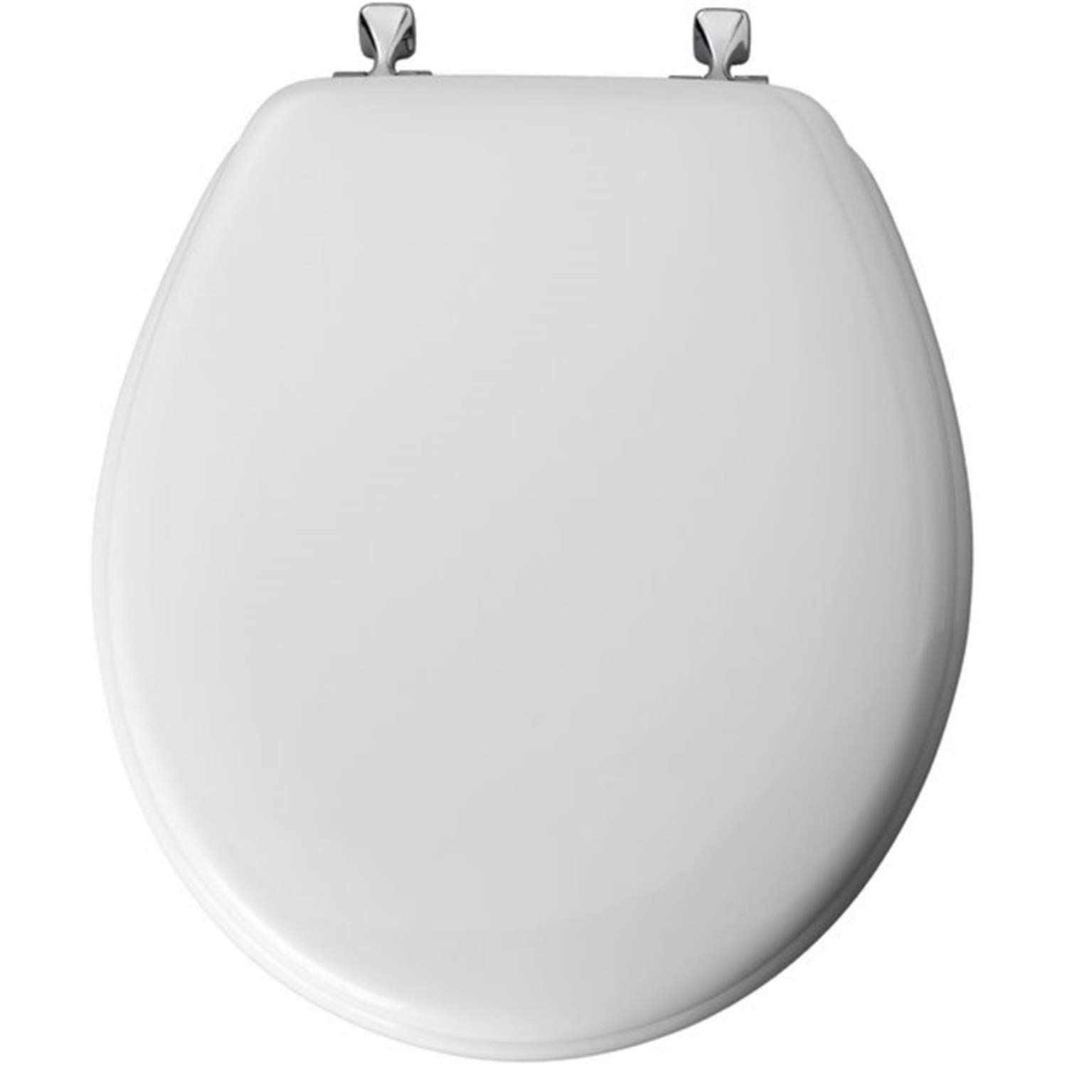 Bemis Mfg Mayfair Toilet Seat Rnd Wh/Chrm
