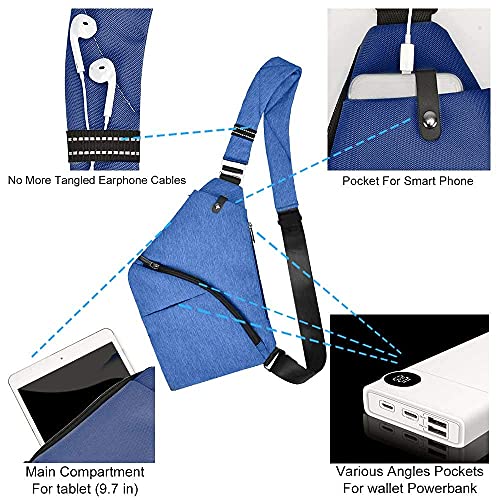 OSOCE Anti-Theft Waterproof Shoulder Backpack Sling Chest Crossbody Bag Cover Pack Rucksack Bicycle Sport - Thumbnail 2