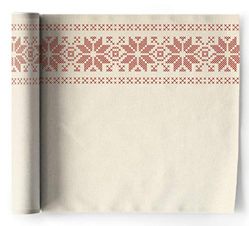 MY DRAP Cloth Washable and Reusable Dinner Napkin - 12.6 x 12.6 in (6 Per Roll, Recycled Cotton Christmas Jumper)