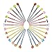 28PCS Assorted Cartoon Stripe Colored Wooden Pencils with Fruit Animal Top Pencil Erasers for Kids School Supplies and Children Prize Gifts, 28 Count (Pack of 1)