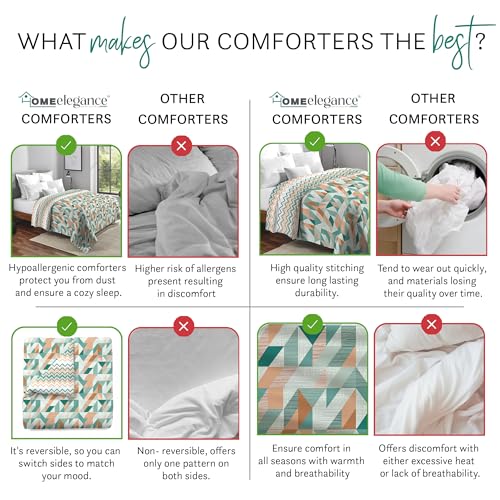 Image of HOME ELEGANCE by Mytrident Printed AC Comforter Set Double Bed | Quilt Blanket for Summer| King Size | 220 cms x 240 cms | Rustic