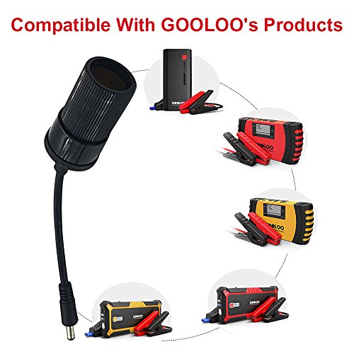 Gooloo 12V Cigarette Lighter Socket Adaptor For Gooloo Air Compressor And Jump Starter Series #TOP1
