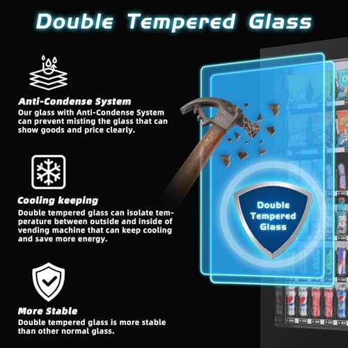 Image of Beverage Snack Combo Commercial Vending Machine for Business with Credit Card Reader & Bill and Coin Acceptor Refrigerated Cold Drink soda with Temp Control Touch Screen