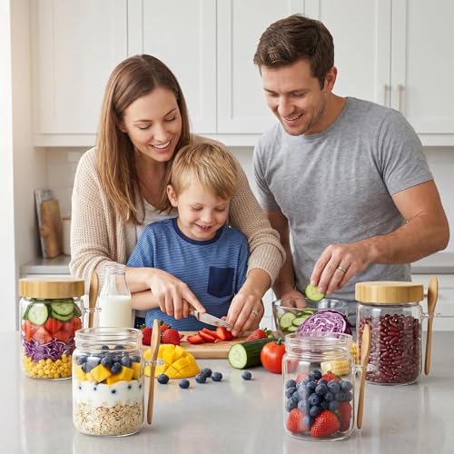 Overnight Oats Jar hermétique pour emporter vos collations sans fuite - 7