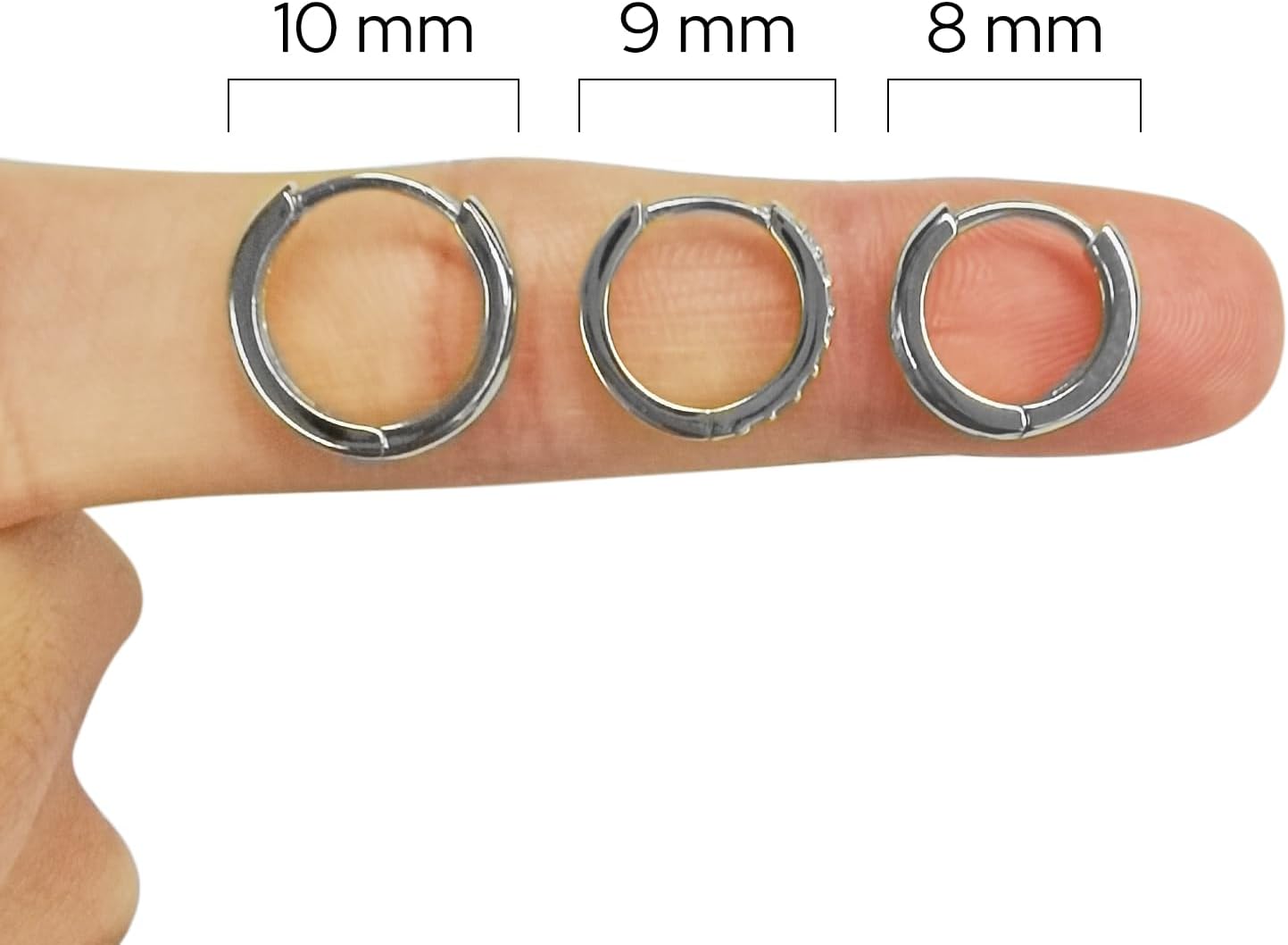 Sterling Silver Hoop Earrings for Women, Gold Plated Dainty Hypoallergenic S925 Small Hoop Earring (Sliver/Gold) - Image 2