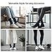Women's Striped Crew Socks, Breathable Moisture-Wicking Soft Mid-Calf Athletic Casual Socks (US, Numeric, 9, 11, Regular, Regular, 3, 3Pairs | Blue*1, Dk Gray*1, Gray*1)