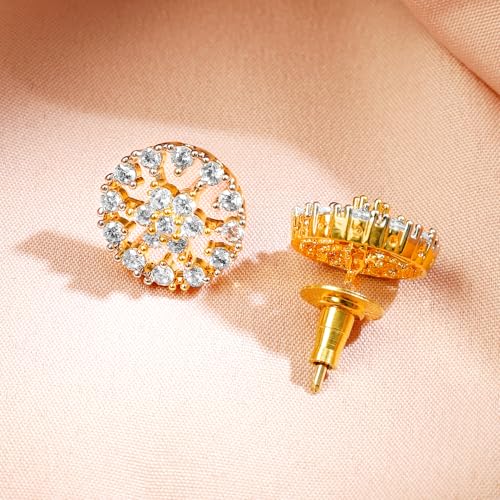Image of Rubans Pendant Necklace Set American Diamond and Zirconia Gift Jewellery for Women & Girls