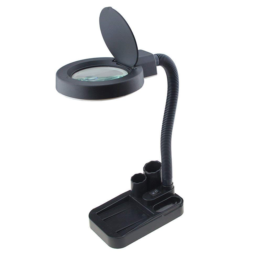 SaryEdge Magnifiers Desktop Magnifying Glass, Desk Lamp, Old Man Reading LED Lamp Repair Reading Mobile Phone Repair Lighting Magnifying Glass,
