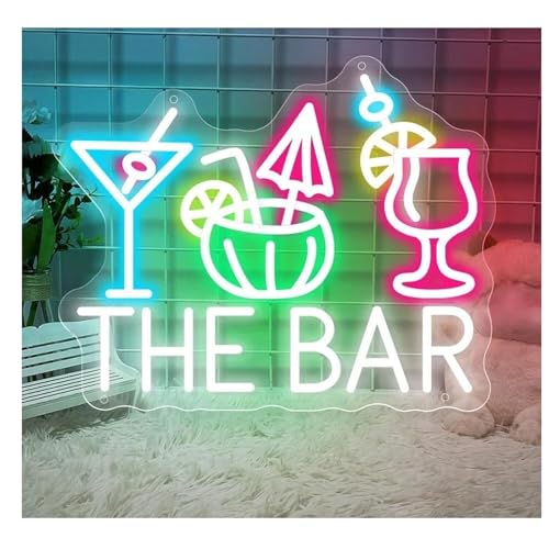 Enseigne au néon Tiki Bar lumineuse pour décorer un comptoir de salon