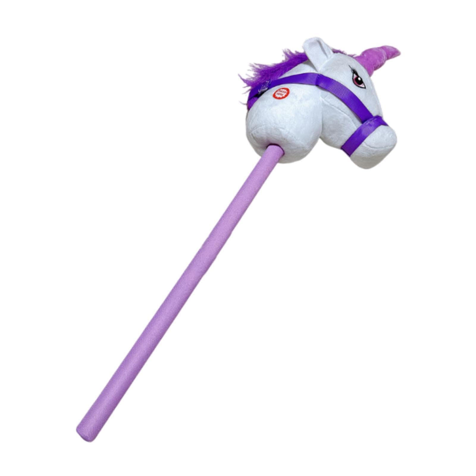 Bastone da Equitazione in Peluche, Giocattolo Ideale per Le attività All'aperto, Viola Bianca