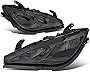 DNA MOTORING HL-OH-CPAC17-SM-CL1 Factory Style Headlight Lamp Assembly Set Compatible with 17-23 Chrysler Pacifica W/o Quad Lamps, Smoke Lens