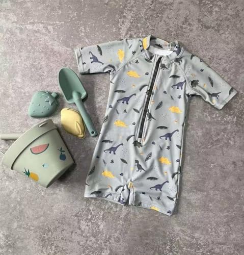 Image of Boys One Piece Swimsuit Whale Dolphin Bathing Suit Zipper Rash Guard Kid Short Sleeve Swimwear Shark Beach Wear UPF50+