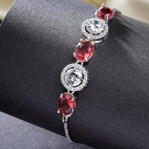 Image of ZENEME Rhodium Plated Brass Crystal Stylish Silver Plated American Diamond Melodic Opulence Bracelets For Women & Gifts For Girls Jewellery