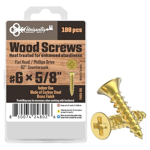 6 x 5/8�C���`�^�J�t���b�g�w�b�h�t�B���b�v�X�؃l�W-100�p�b�N-�؍ޗp�Z���t�^�b�s���O�l�W-FH658-SBQ