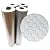 Rubber-Cal Coin Grip Metallic PVC Flooring, Silver, 2.5mm x 4' x 6' (03-W265-S-06)