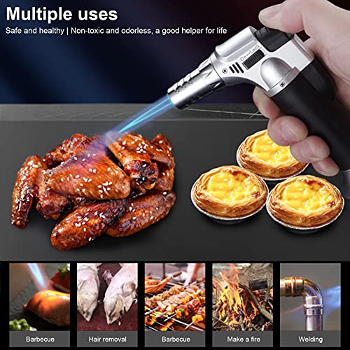 PERFECTHA Küchenbrenne Flambierbrenner Nachfüllbar Winddichte Fackel Feuerzeug Mehrzweck Butangasbrenner Kartusche Zum… – Bild 5