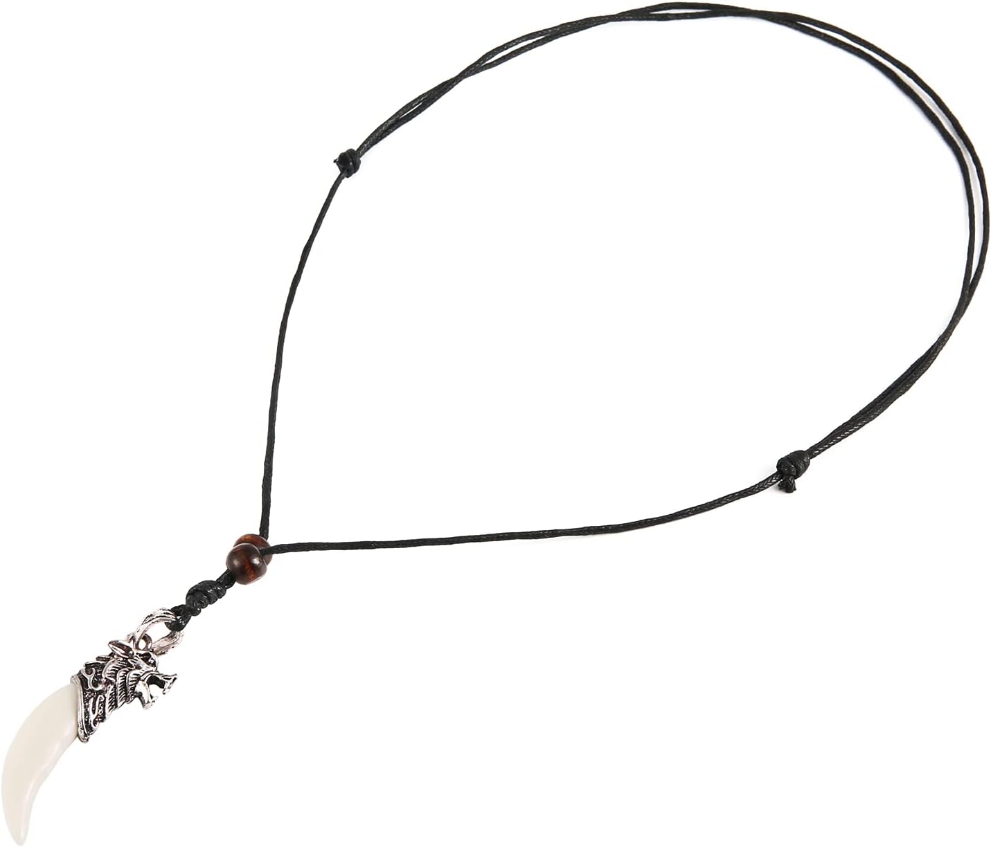 STWTR Wolf Headband Teeth Viking Necklace Indiana Teeth Tribe Jewelry Pendant Necklace - Image 3