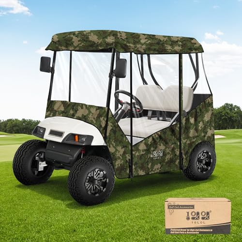 Bâche chariot de golf 2 passagers 10L0L pour jouer sous la pluie en Club Car et EZGO