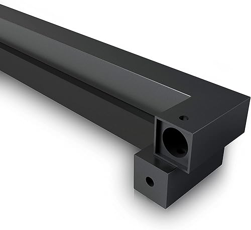 Miniatura 7 de BARNSMITH Manija de empuje para puerta de granero de 24 pulgadas, manija cuadrada de puerta comercial, forma rectangular de acero inoxidable,