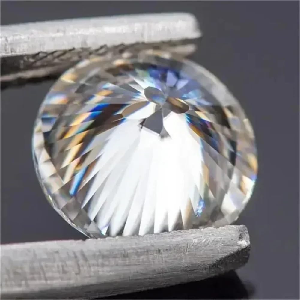 Luźny moissanit, Pierścionek z wisiorem koralików Moissanite Round D Color Flower Cut VVS1 certyfikatem GRA