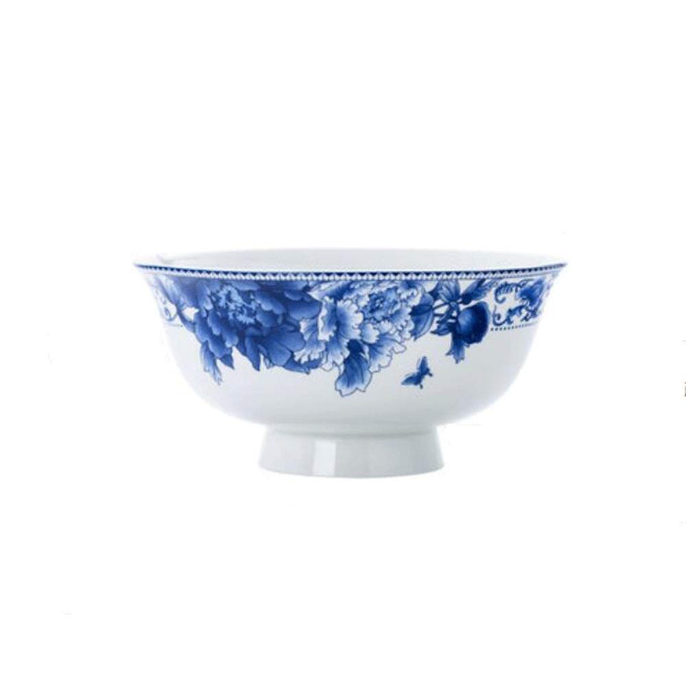 ZOIKOM Bowl Household Ceramic Rice Bowl, Eating Bowl, Soup Bowl, Anti-scald High-foot Bowl, Single Bowl, Bone China Restaurant Tableware, 18*8.5cm Grain Bowl, Suitable For Dishwasher And Microwave Ove