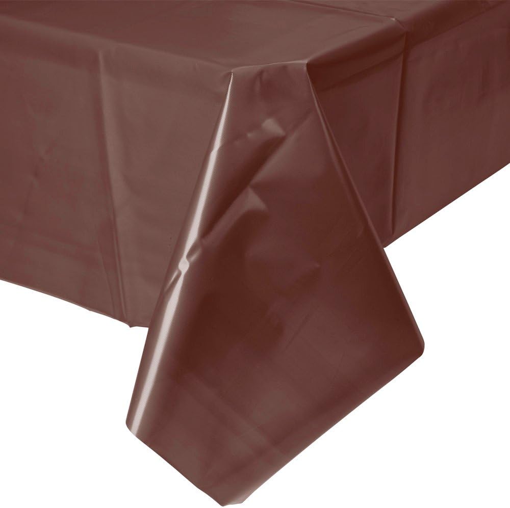 Amscam Rectangular Party-tablecovers, 54" x 108", White
