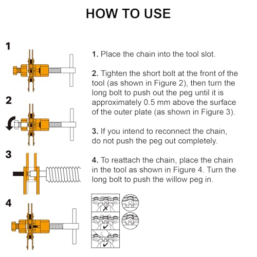 Image of Universal Bike Chain Tool Kit with Bike Breaker Main Chain Pliers Chain Checker for Road MTB Bike 1-12 Speed Chain Disassemble Chain Splitter and Breaker