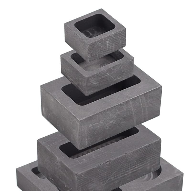 Gussformen aus Graphit für Barren, Graphitbarren R3MC 5 Löcher for Metallschmelzen, Gießen, Raffinieren von 25 g bis 500(200g)