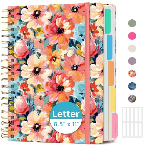 Taja Large Spiral Notebooks for Work 5 Subject with Removable Dividers by Taja - Used condition - US$17.09