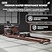 JLL Aqua 2 Wooden Hydro Rowing Machine, 9 Readout LCD Display, Foldable Slideway, Bluetooth Connection and 150kg Max User Weight (Dark Brown)