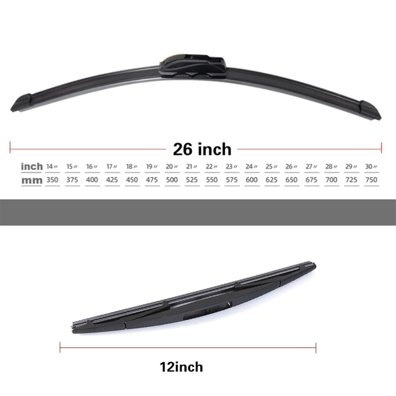 Spazzole tergicristallo Auto Auto Tergicristallo Anteriore Posteriore Spazzole Tergicristallo Parabrezza Finestra Auto Pioggia Set Kit Compatibile con Peugeot per 107 2005-2014