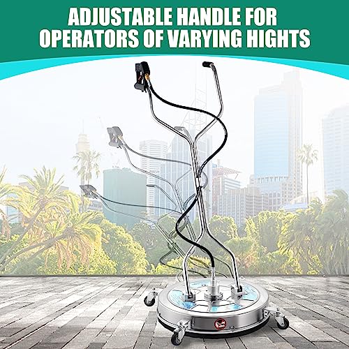 Image of Tool Daily 24 inch Pressure Washer Surface Cleaner Attachment with Dual Handles
