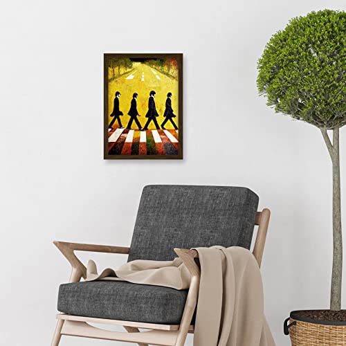 Doppelganger33 LTD Abbey Road Abstract Stylised Beatles Boho Landscape Red And Ochre Artwork Framed Wall Art Print A4 - Les Beatles, Paul McCartney, John Lennon, RIngo Starr, George Harrison Doppelganger33 LTD Abbey Road Abstract Stylised Beatles Boho Landscape Red And Ochre Artwork Framed Wall Art Print A4 – Image 3