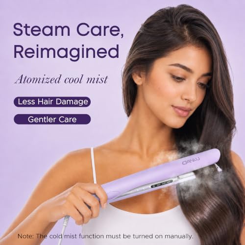 DANJU 1 Cool Mist Flat Iron Steam Hair Straightener for Less Heat Damage - image 3