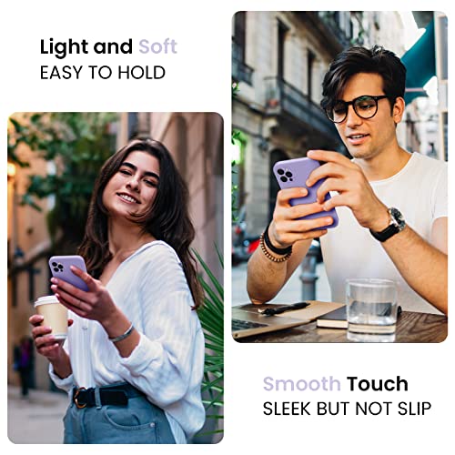 Image of FireNova Designed for iPhone 14 Pro Max Case, Silicone Upgraded [Camera Protection] Case, Soft Anti-Scratch Microfiber Lining Inside, 6.7 inch, Clove Purple