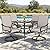 PHI VILLA 5 PCS Patio Dining Set with Outdoor Swivel Dining Chairs (Gray) and 37"x 37" Metal Steel Dining Table, All Weather Patio Dining Furniture Set for Poolside Deck Lawn Garden