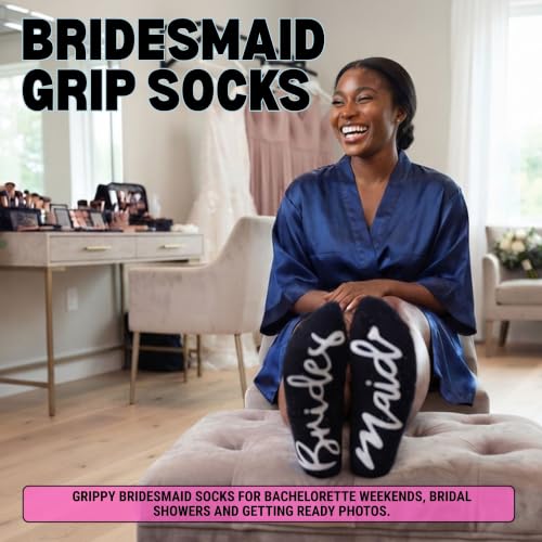 Image of Funky Junque Bride Crew Socks, Bachelorette Wedding Party Gift