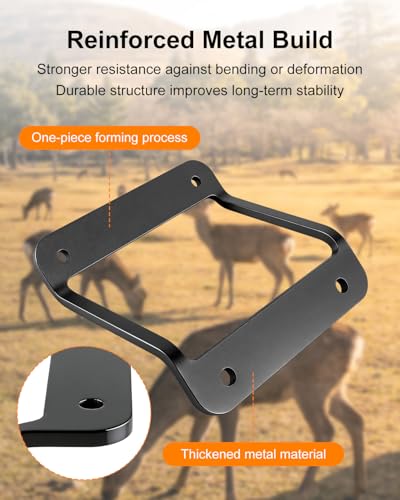 NEQXFQ Replacement Leg Support Bracket Compatible with WildGame Feeder, Heavy Duty Metal Outdoor Wildlife Feeding System Repair Component, Rust Resistant Coated Hunting Accessory Part, White