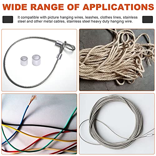 Tanstic T-121 220Pcs 9 Sizes Aluminum Crimping Loop Sleeve, Single Barrel Cable Ferrule Wire Rope Sleeves Loops Sleeve Assortment Kit thumb #6