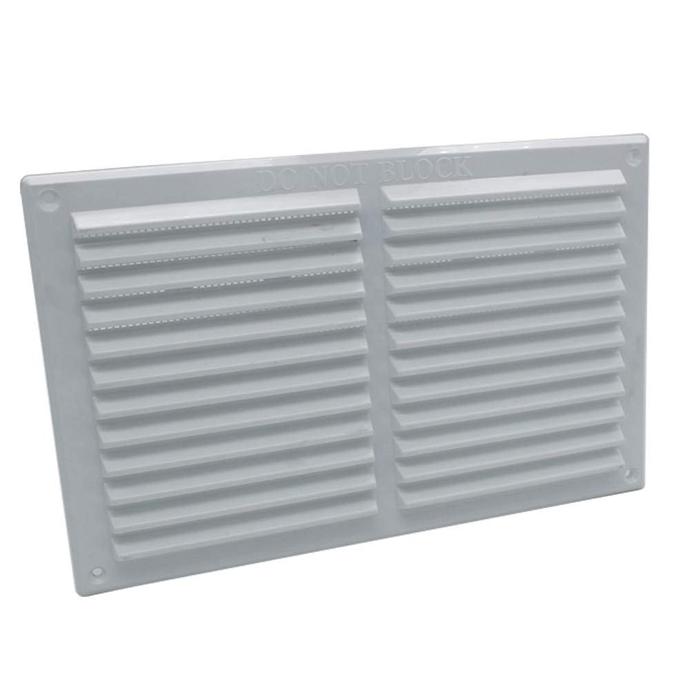 Rytons White 9X6 Louvre Ventilation Grille With Flyscreen