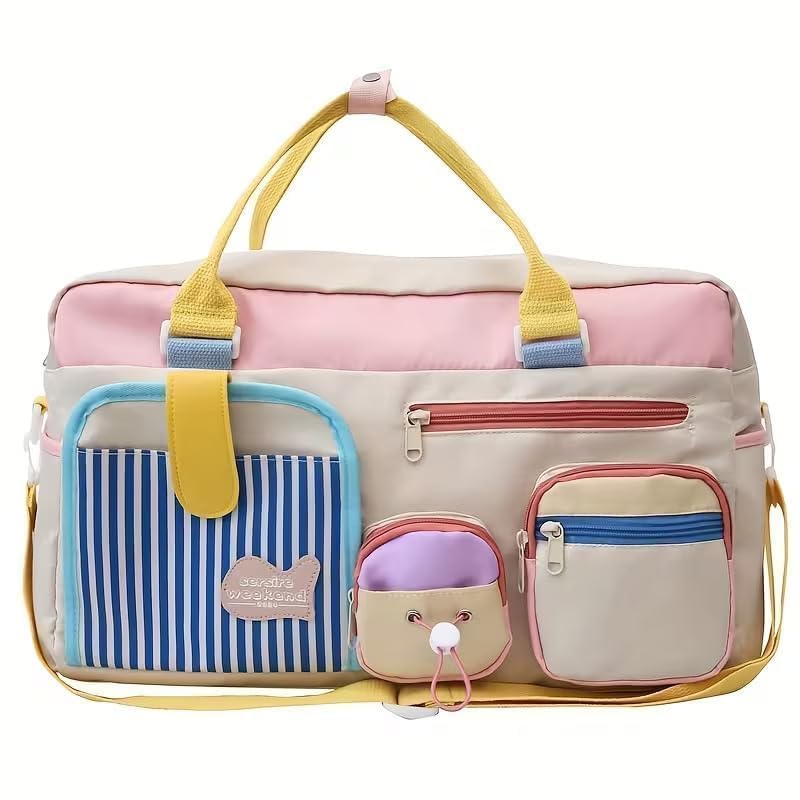 Baby Diaper Bag Multicolour Tote with Multiple Pockets, Large Capacity Maternity Bag for Mom, Waterproof Baby Care Organizer, Travel Nappy Bag for Infant Essentials & Baby Accessories-image-28
