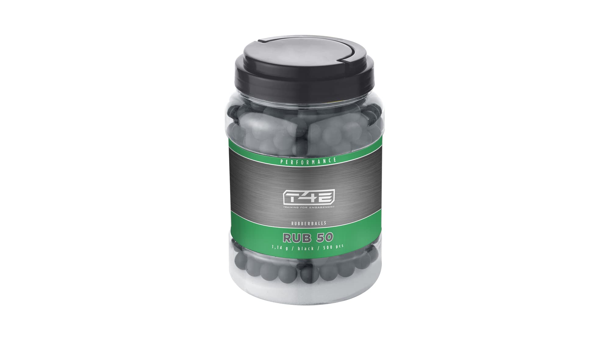 Umarex T4E .50" billes noires en caoutchouc 1.08G (500 pièces).