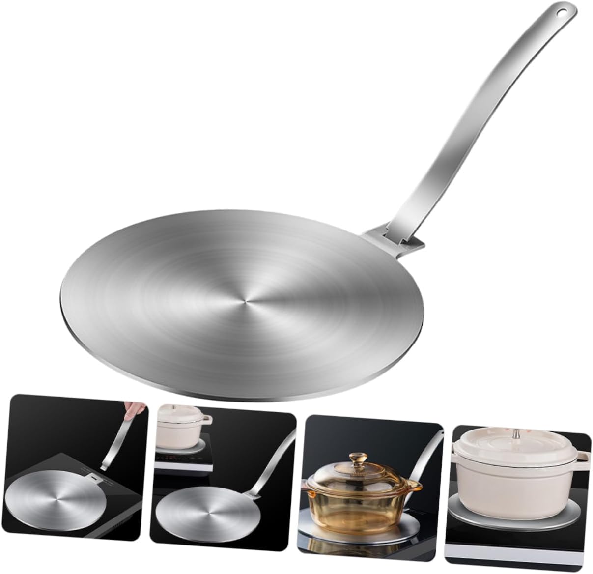 LABRIMP Stainless Steel Gas Stovetop Heat Diffuser Plate Induction Thermal Guide Plate for Kitchen