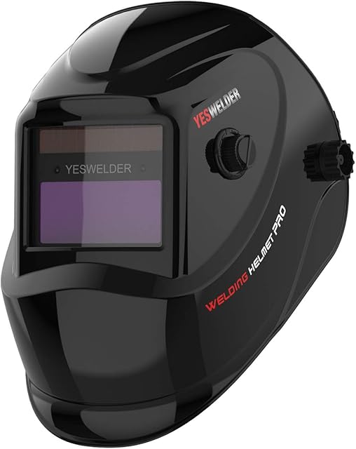 YESWELDER True Colour Welding Mask, Solar Powered Auto Darkening Welding Helmet, Wide Shade 4/9-13 Weld Helmet for TIG MIG ARC