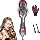 1. Cepillo secador de pelo multifuncional: alisar y rizar el cabello: secador de cepillo de aire caliente de un solo paso para secarlo y peinarlo, crea fácilmente volúmenes para tu cabello.