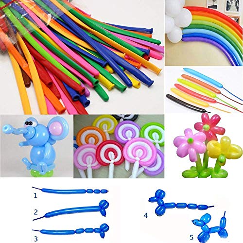 Joeyer Palloncini Modellabili con Pompa, 200 Pezzi...