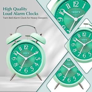 4loudalarmtwinbellalarmclocknightlightdeskclocktablealarmclockbedroomalarmclockgreenery Urban Country Home Decor 4 loud alarm twin bell alarm clock night light desk clock table alarm clock bedroom alarm clockgreenery urban country home decor