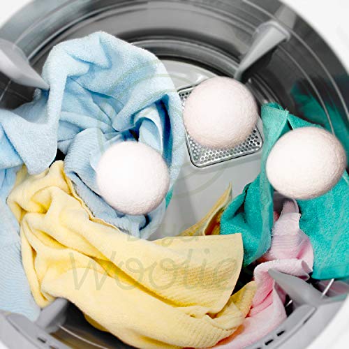 Dryer Woolies - Wool Dryer Balls (3 Pack) Reusable Organic Fabric Softener and Dryer Sheets Alternative Laundry Balls, Reduce Clothing Wrinkles and Drying Time