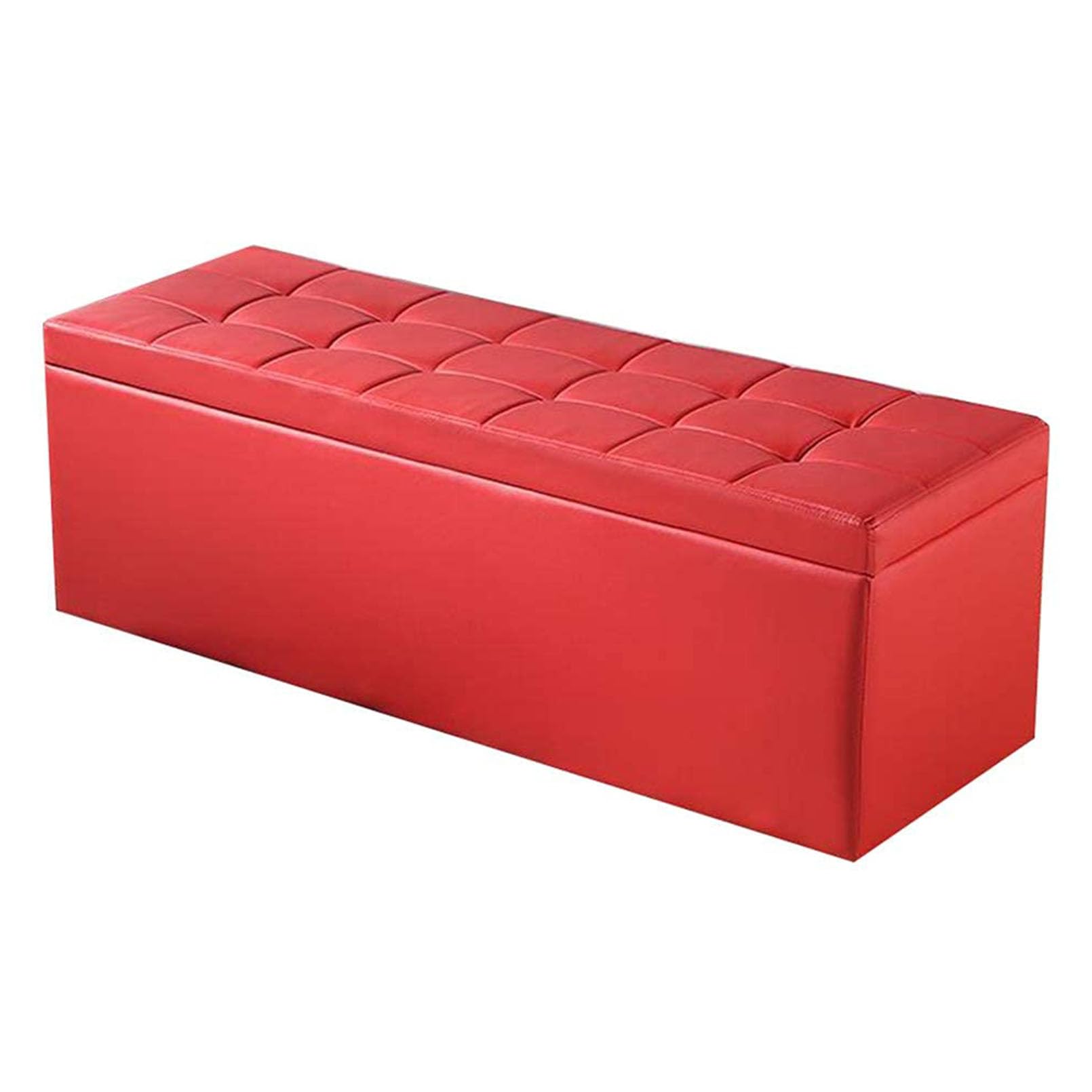 Banc de chambre avec rangement caché en similicuir capitonné pour salon chic